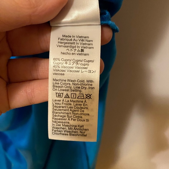 NWT J. Crew Scoopneck Cupro-blend Gwenyth Slip Dress XS Blue - Picture 2 of 6